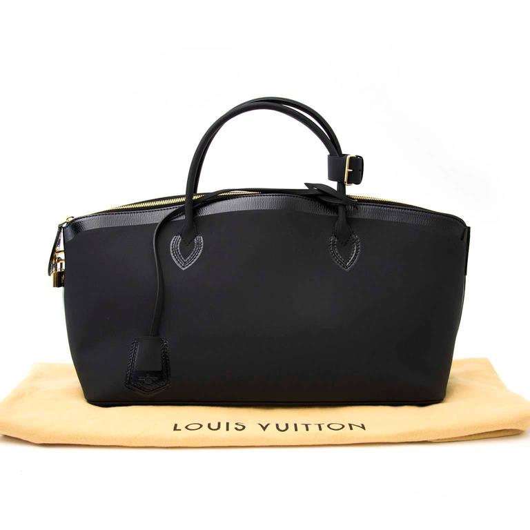 Louis Vuitton Lockit Cuir Obsession Leather Satchel Bag Grey