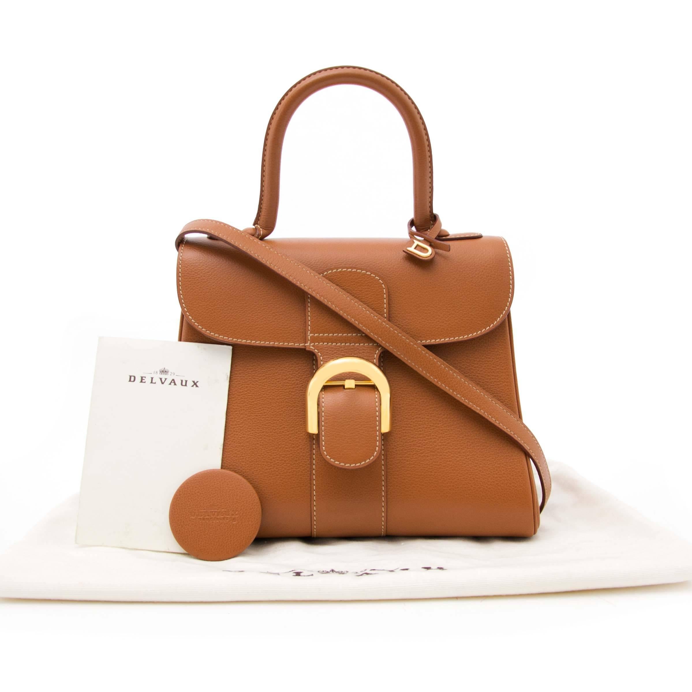 Very, very good condition, few signs of wear on the leather and on the inside but nobody will notice!

Delvaux Brillant PM Jumping Fauve+ strap

This beautiful Delvaux Brillant bag is a timeless musthave! the bag comes in a brown color featuring