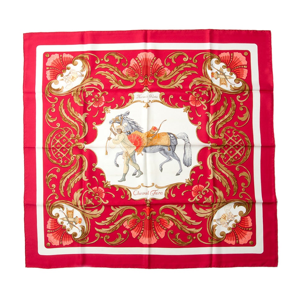 Hermès "Cheval Turc" Silk Carré Scarf