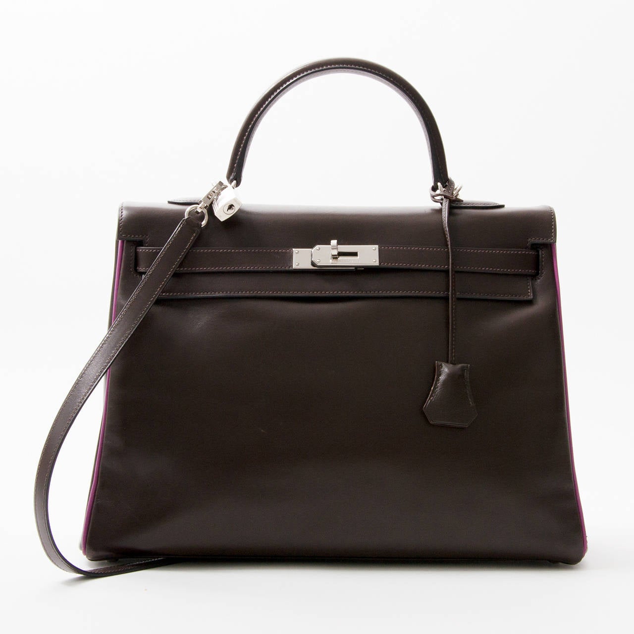 Hermes Dark Brown Box Calf Vintage Kelly 4