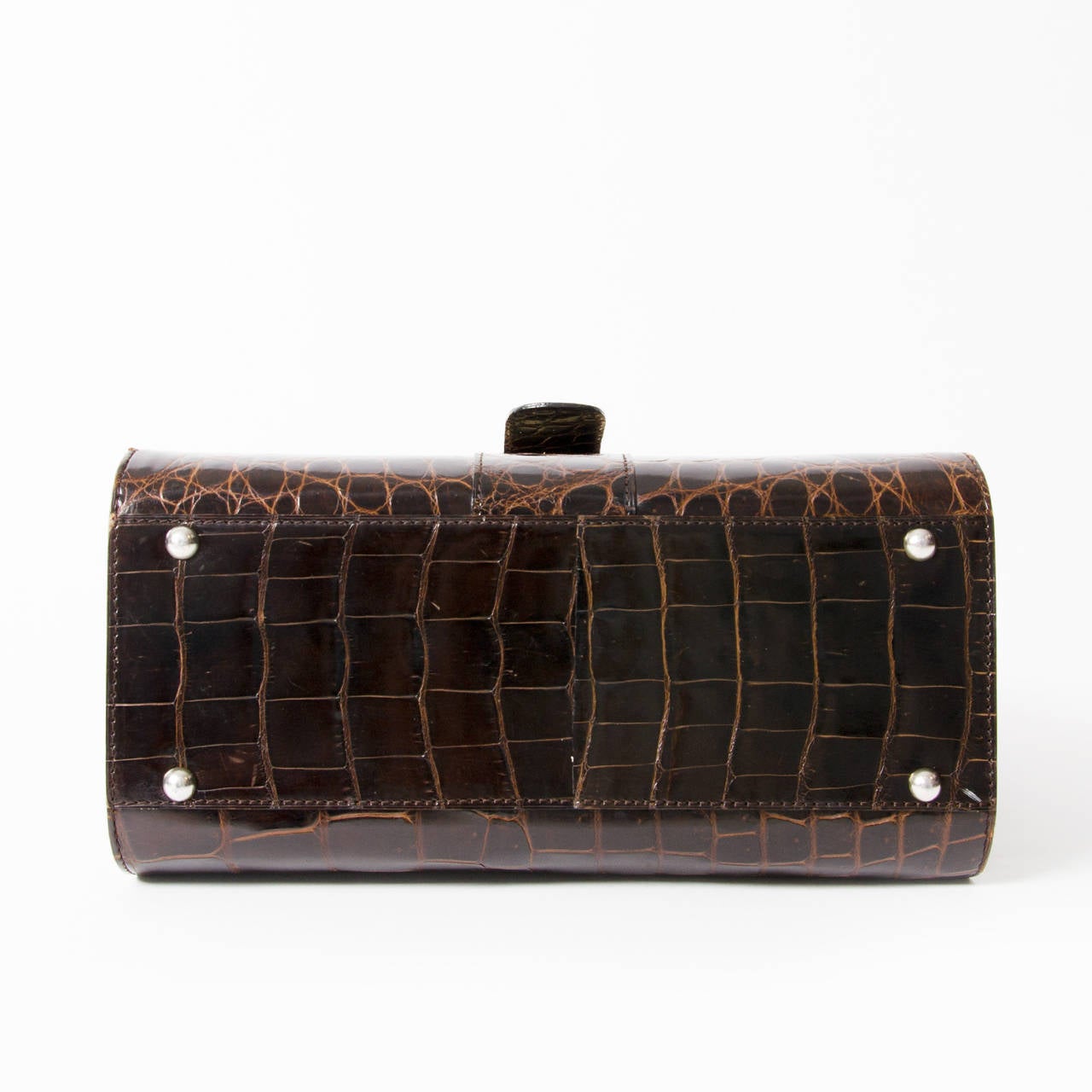 Women's Delvaux Brown Croco Brillant MM