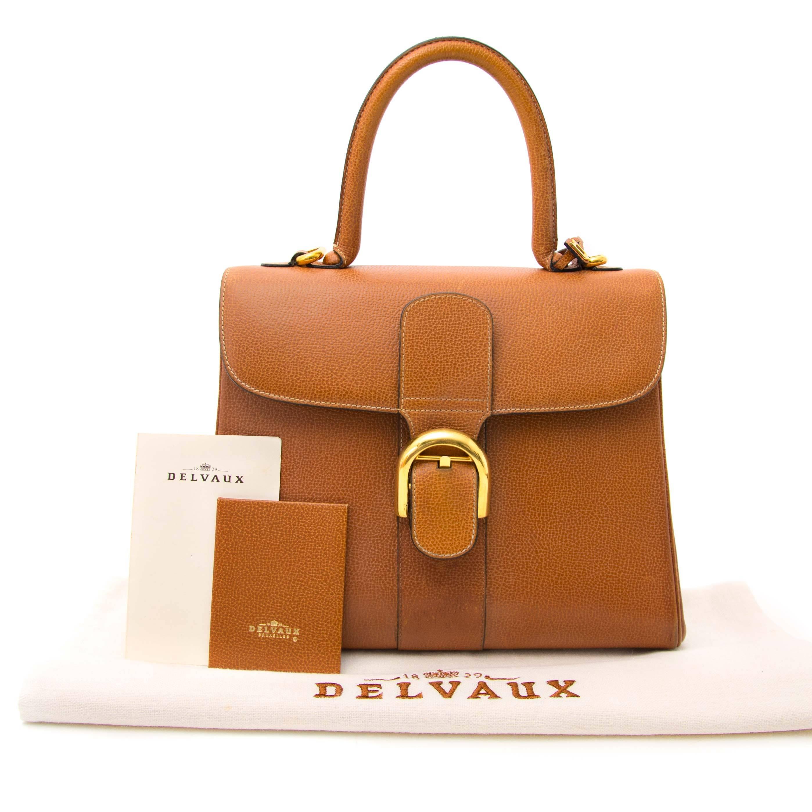 Delvaux Cognac Louise GM Shoulder Bag at 1stDibs