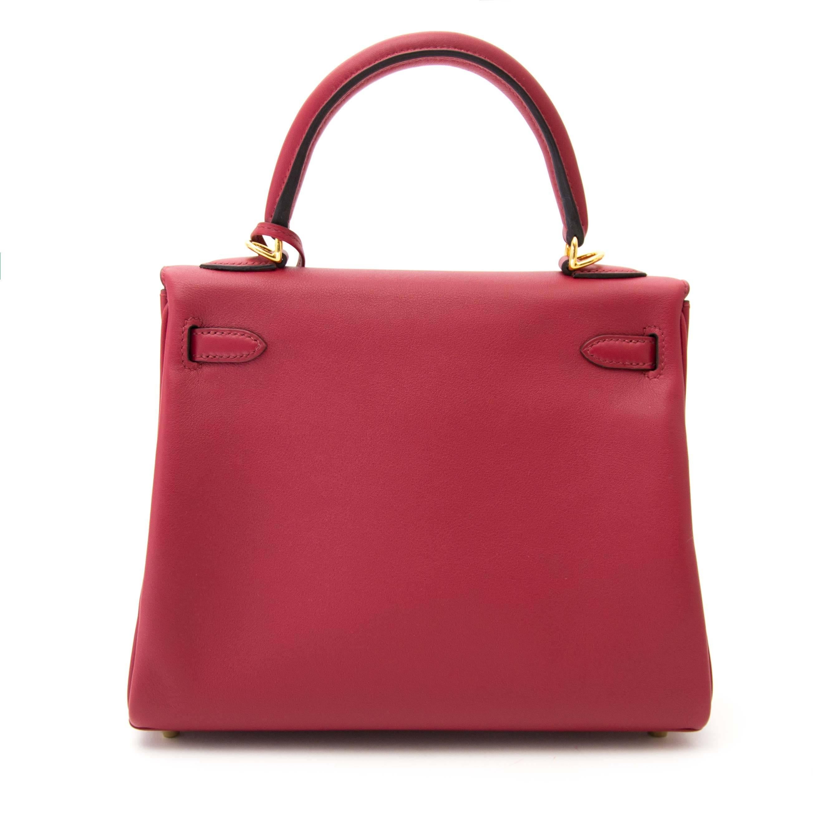 Never Used Hermes Kelly 25 Rouge Grenat Swift GHW at 1stDibs | rouge ...
