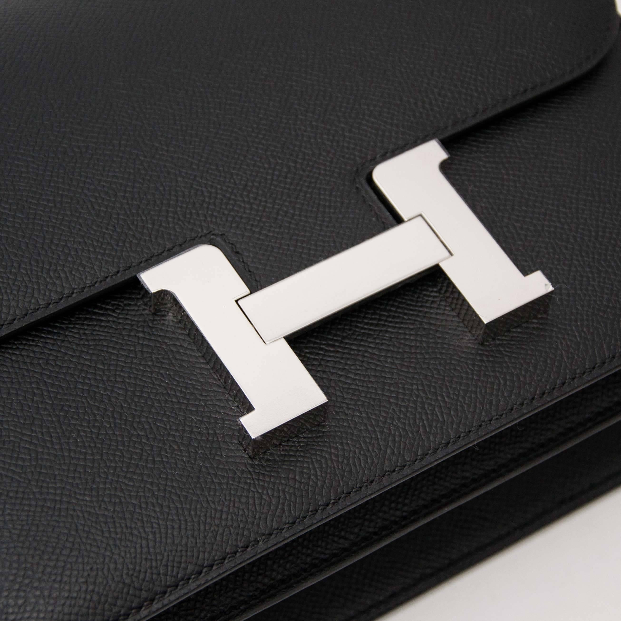 Hermes Constance 24 Epsom Black PHW In New Condition In Antwerp, BE