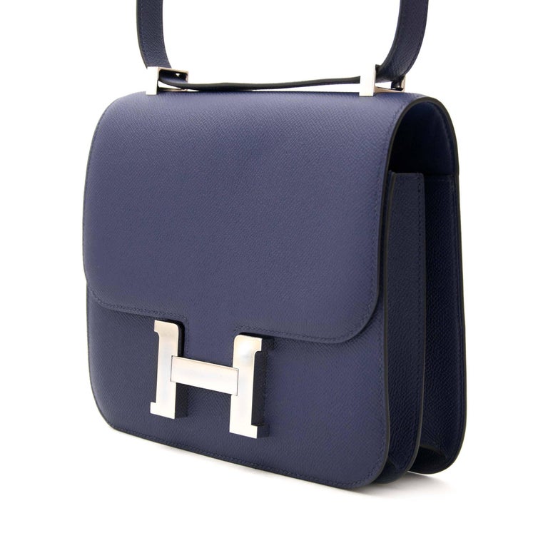 Hermes Constance 23 Bag CC73 Blue Saphir Epsom GHW