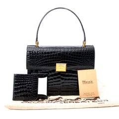 Delvaux Black Croco Bag