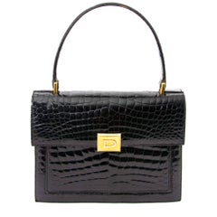 Delvaux Black Croco Bag