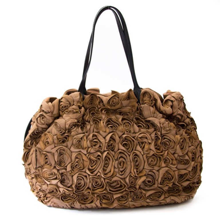 Valentino Taupe Leather Floral Rosette Bag at 1stDibs | rosette handbag,  valentino rosette handbag, valentino taupe bag