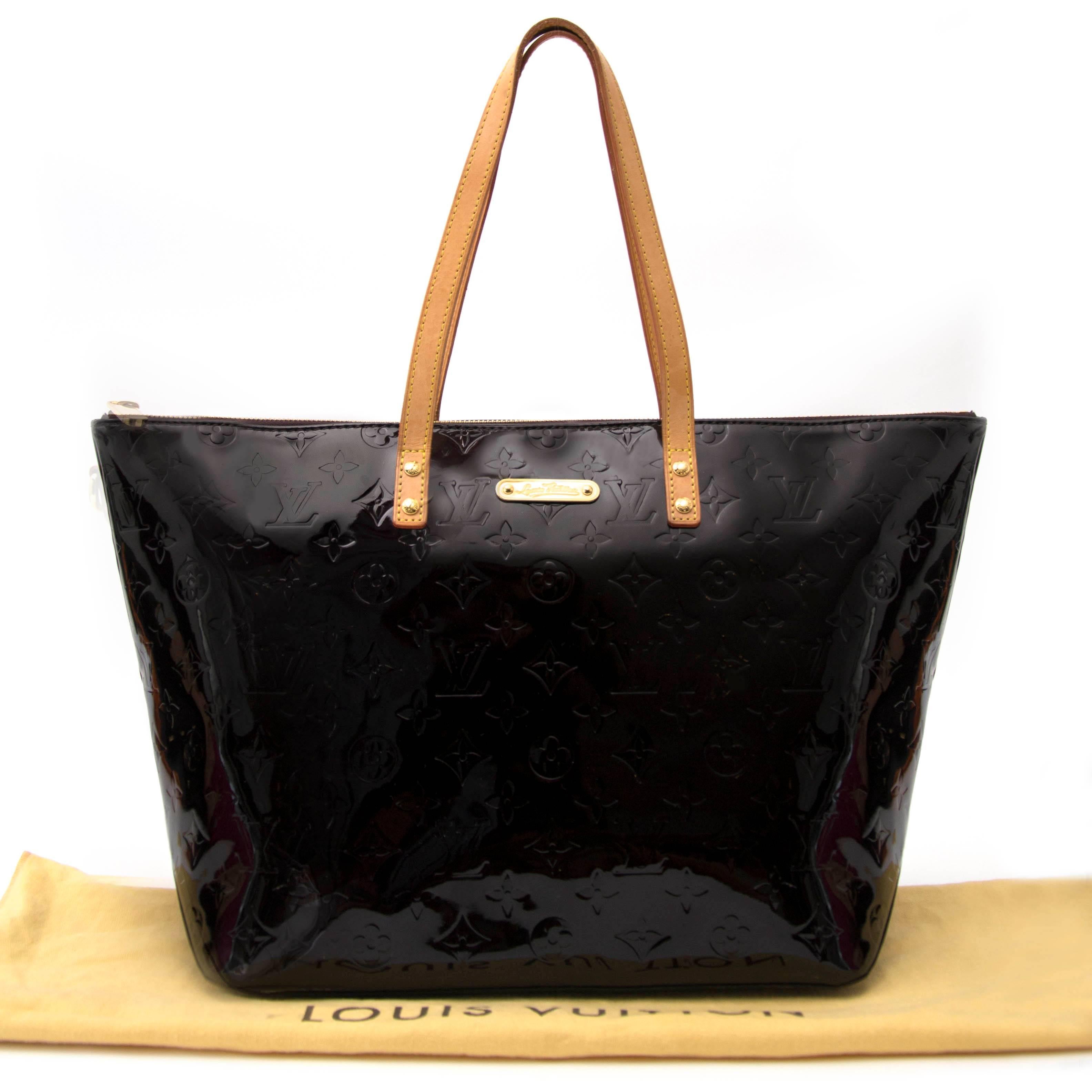 Black Louis Vuitton Amarante Monogram Vernis Bellevue GM Bag 