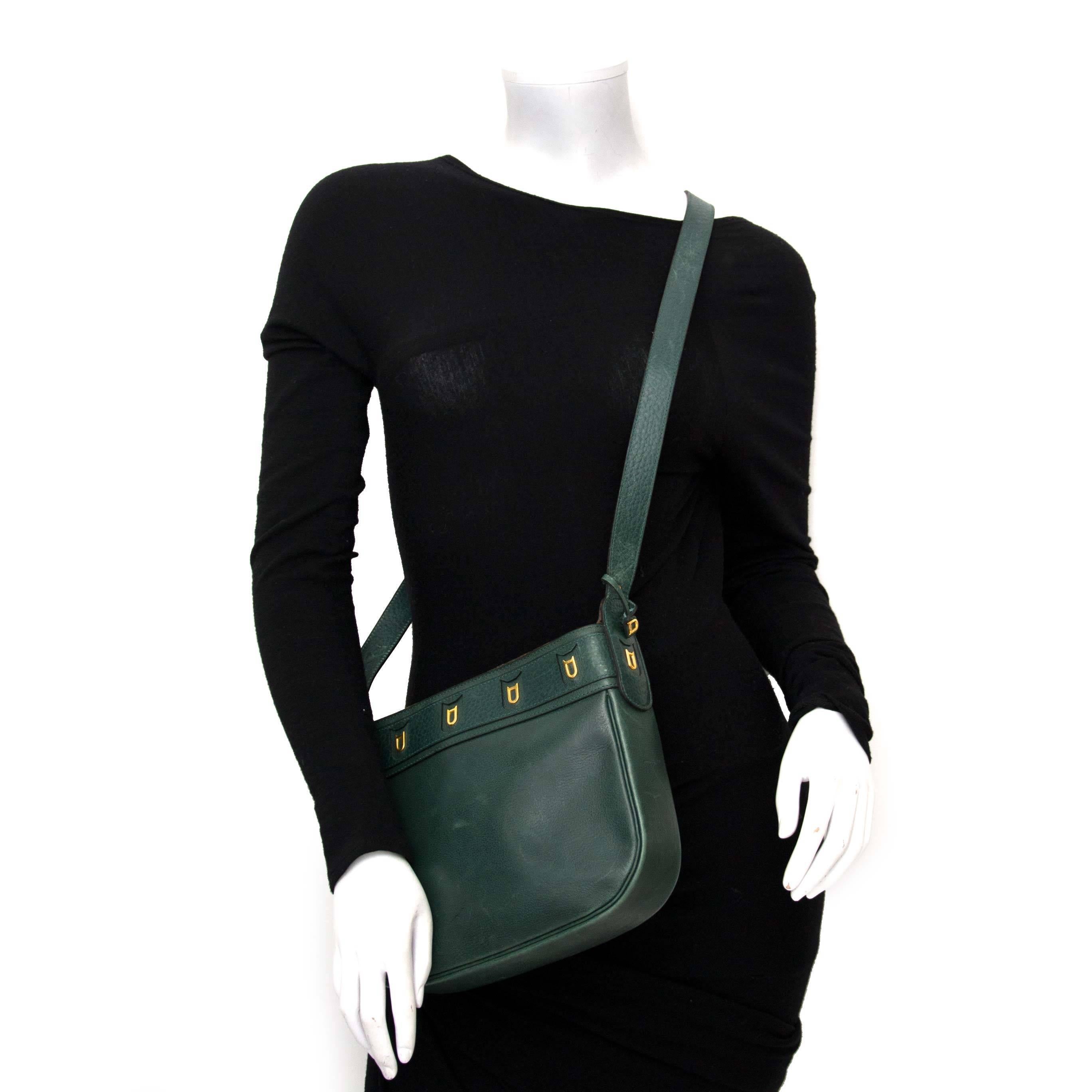 Black Delvaux Green Fuiraire Crossbody Bag 