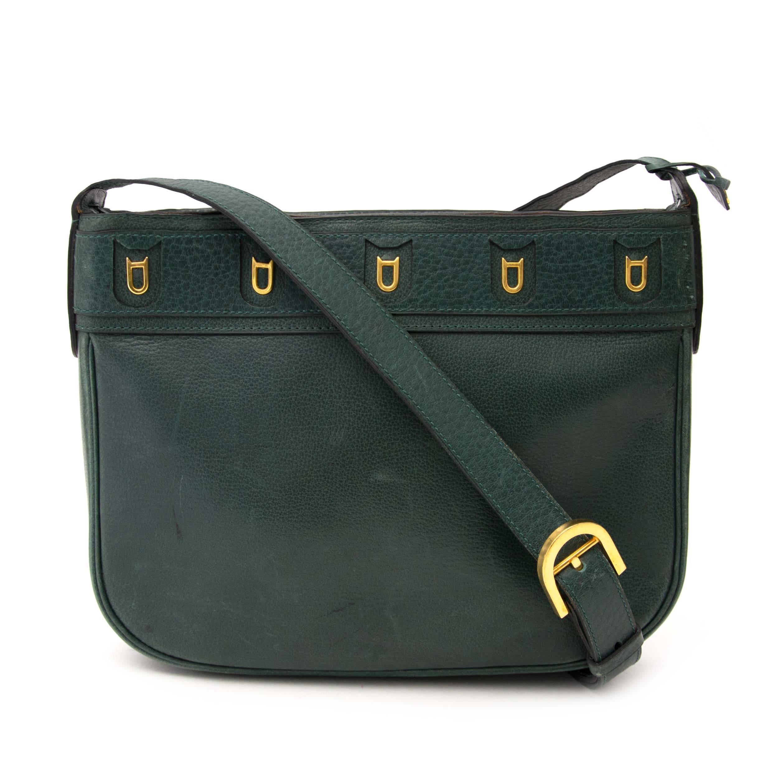 Delvaux Green Fuiraire Crossbody Bag  In Good Condition In Antwerp, BE