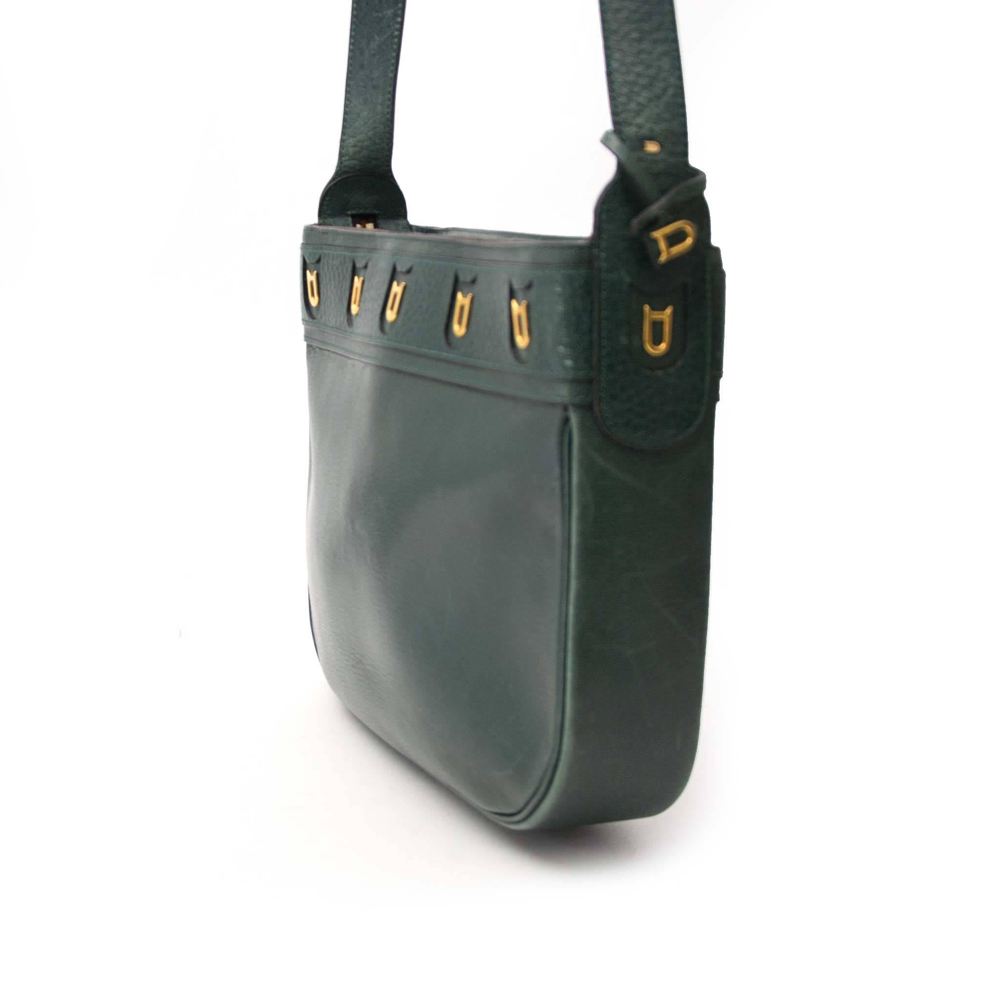 Women's Delvaux Green Fuiraire Crossbody Bag 
