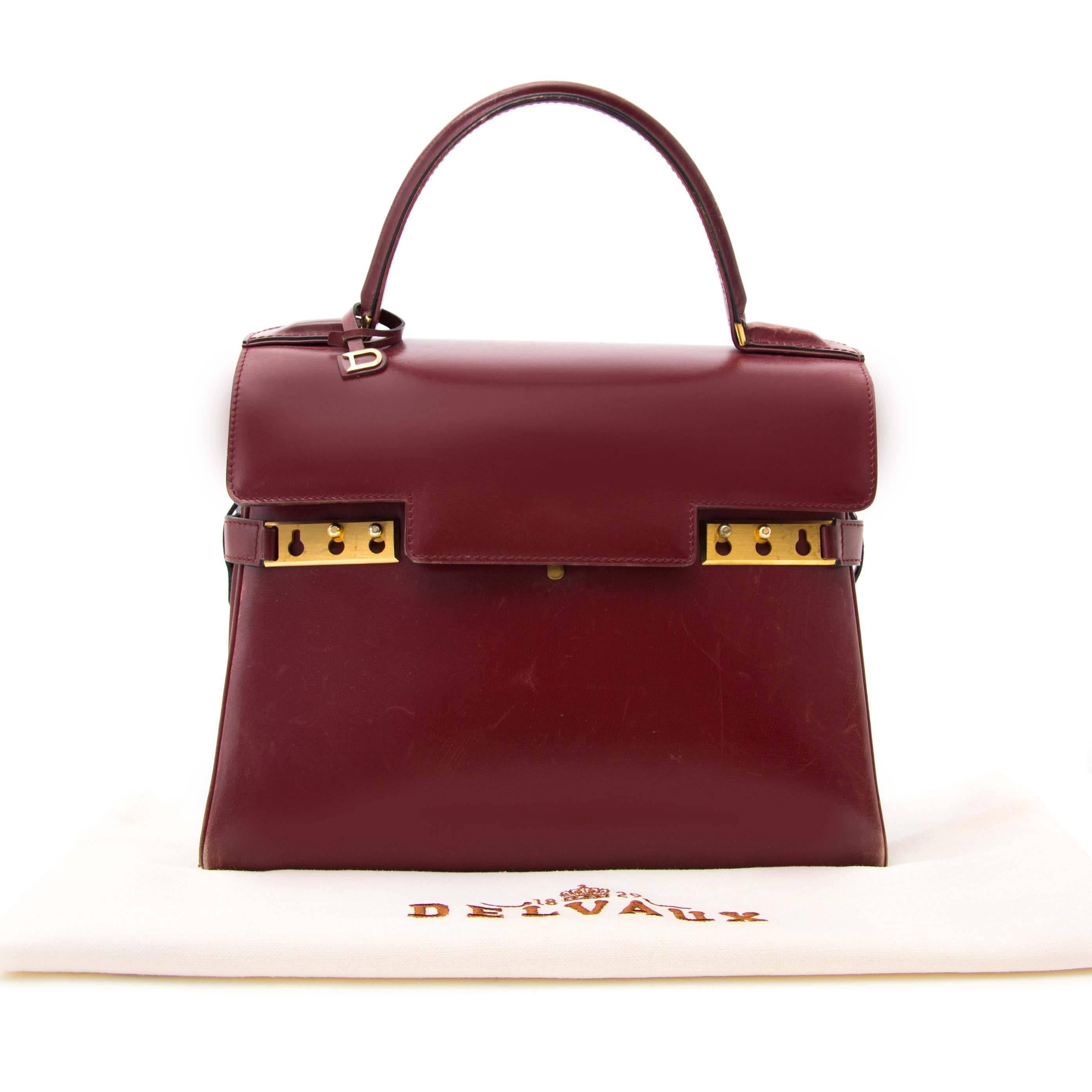 Delvaux Bordeaux Tempête PM Top Handle Bag  1