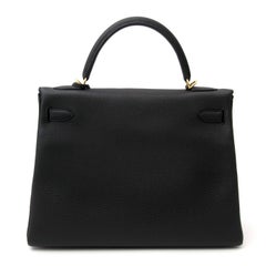 Never Used Hermes Kelly 32 Black Togo GHW