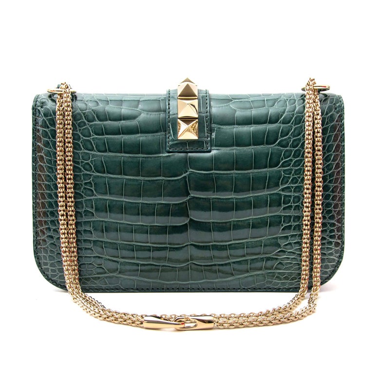 Never Used Valentino Rocklock Medium Alligator Crossbody Bag at 1stDibs | valentino alligator bag, valentino valentino crocodile bag