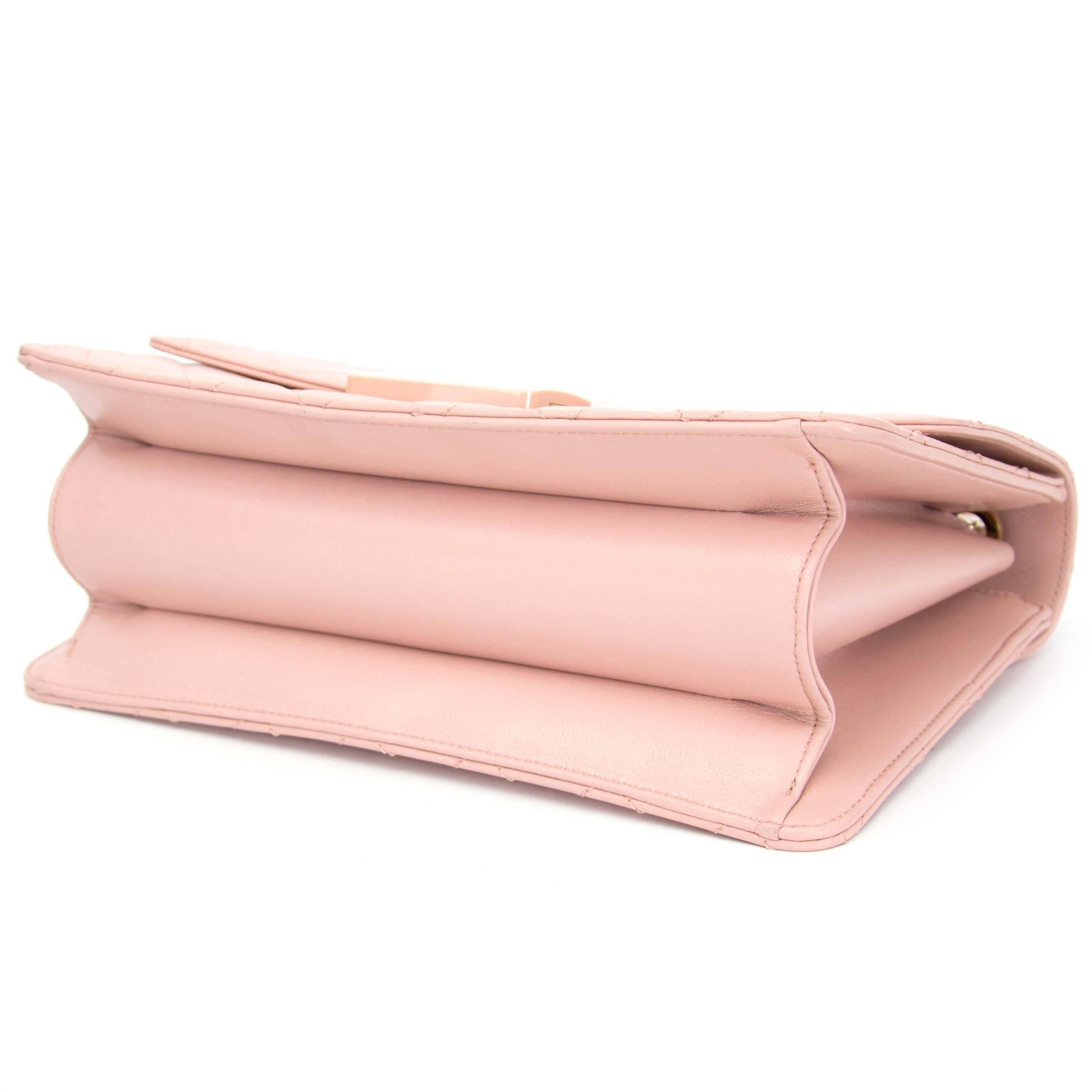 Chanel Pink Sheepskin Flap Bag 1