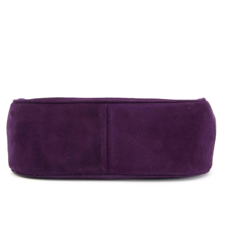 Chanel Vintage Purple Suede Mini Evening Bag at 1stDibs | purple suede bag
