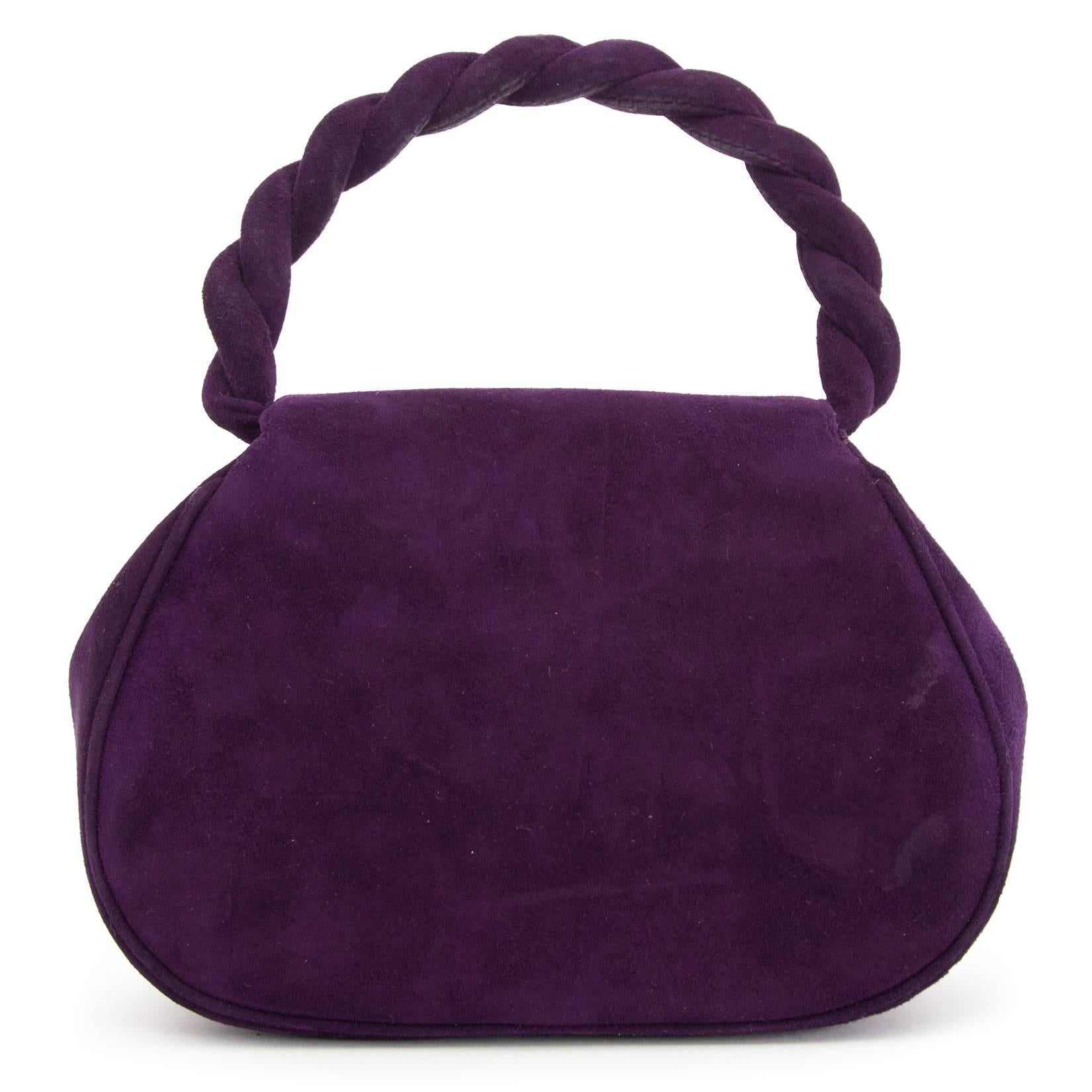 purple evening bag