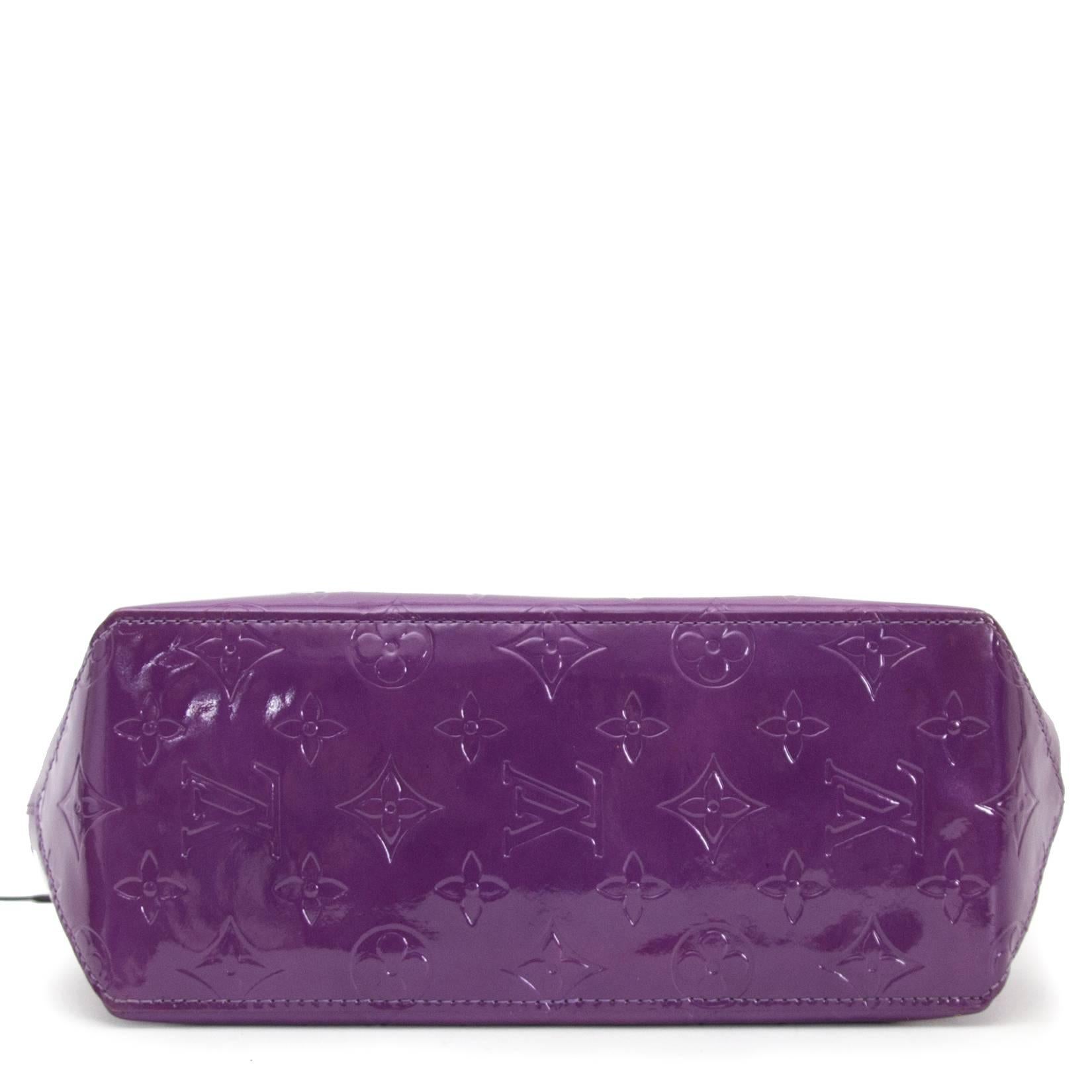 Purple Louis Vuitton Vernis Reade PM Violette Top Handle Bag