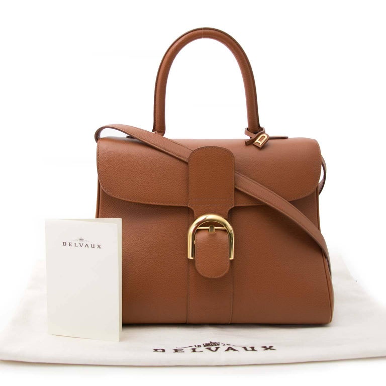 Delvaux Brillant MM Jumping Fauve + Strap at 1stDibs | is delvaux worth it,  delvaux bag celebrity