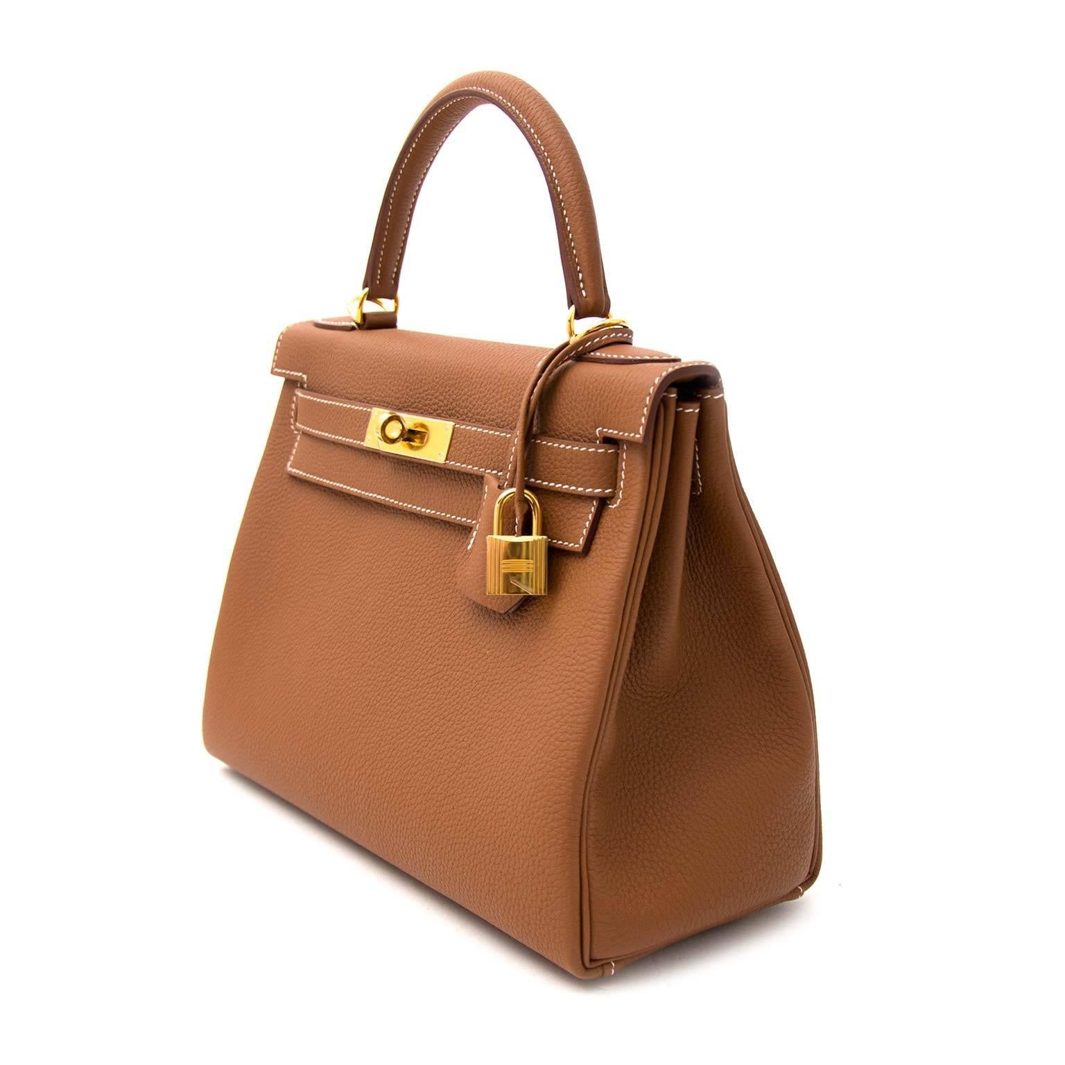 hermes kelly 28 gold togo