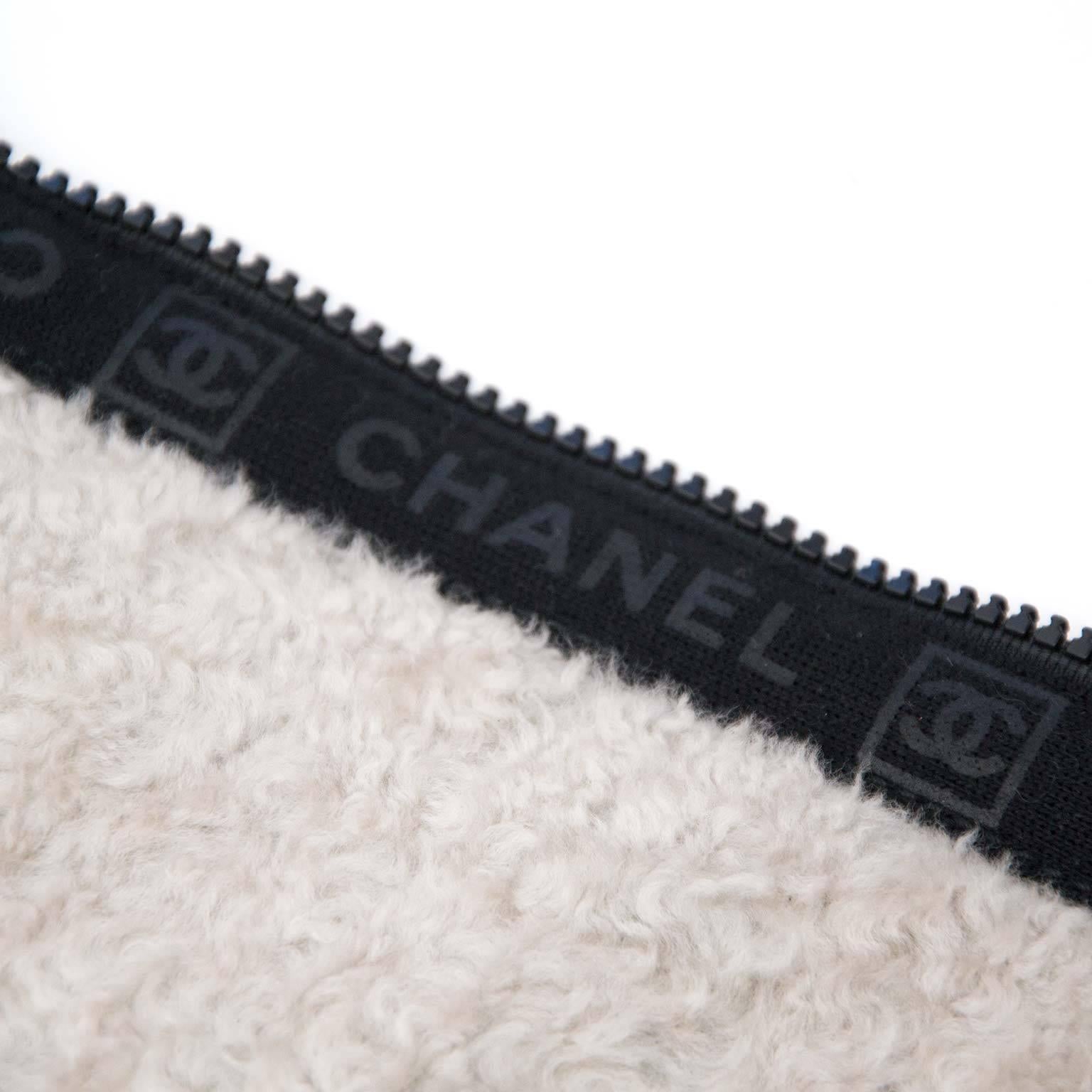 Women's or Men's Chanel Black Shearling Lambswool Jacket