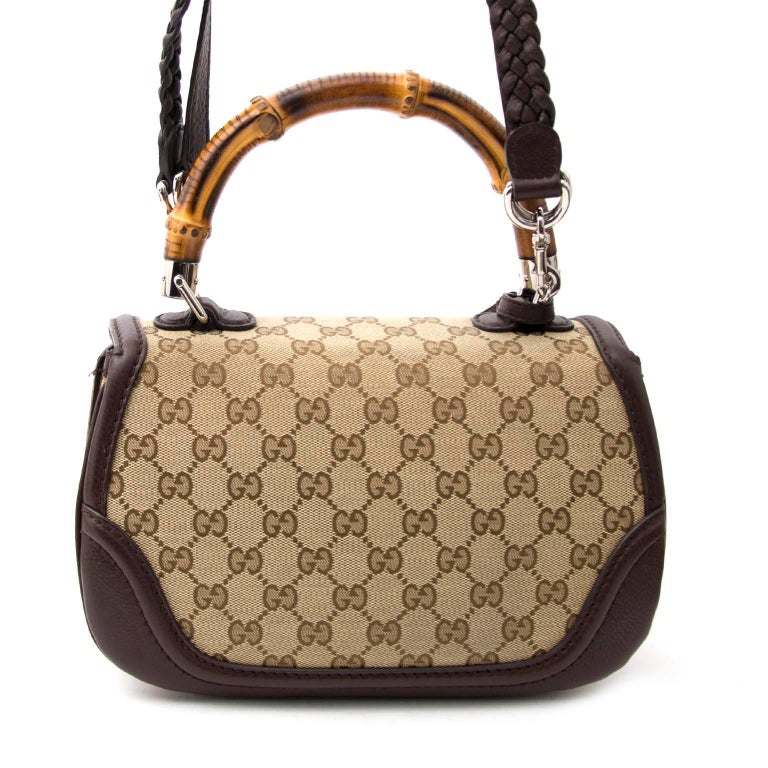 Gucci Bamboo Monogram Top Handle Bag at 1stdibs
