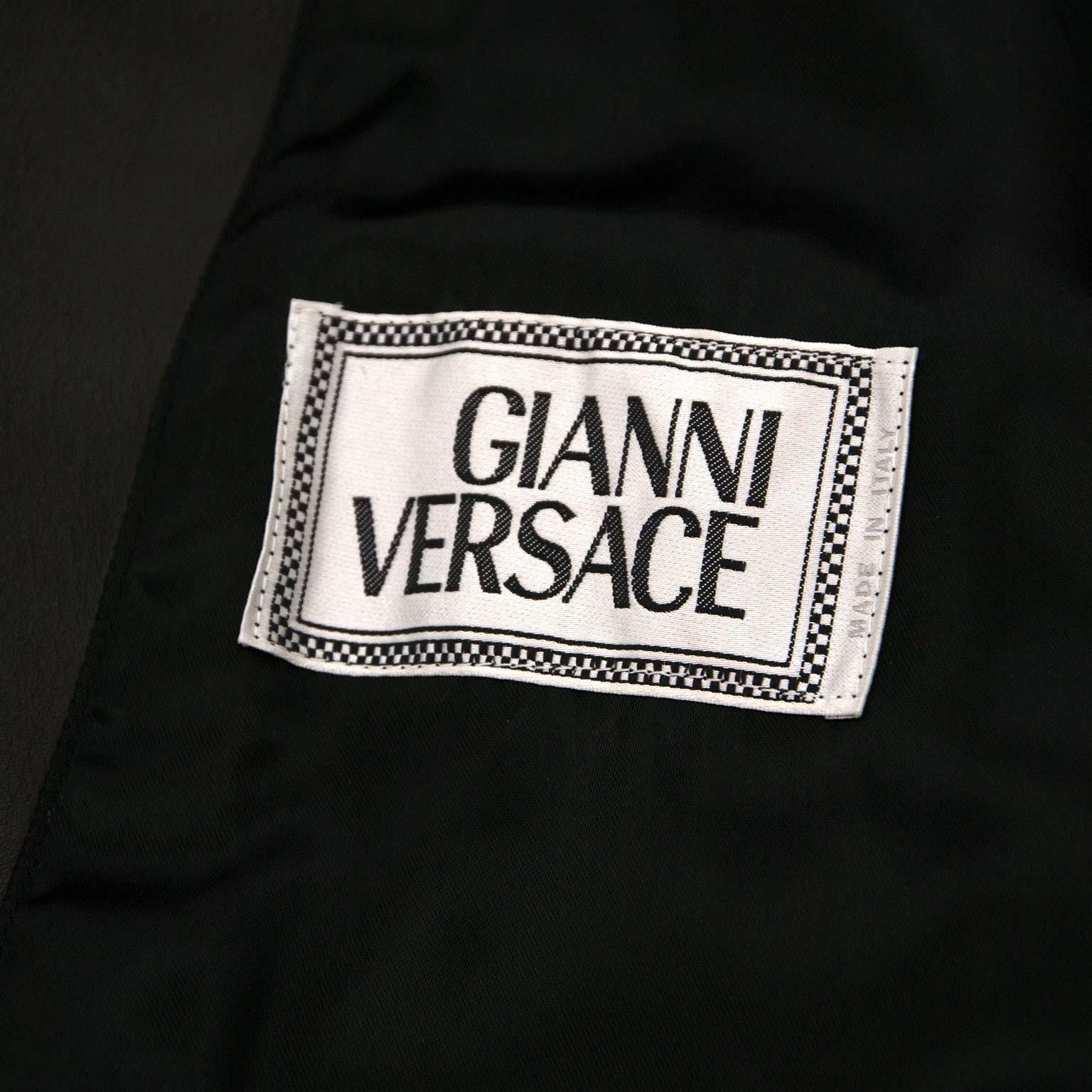Gianni Versace Embellished Leather Jacket, 1990s  In Excellent Condition In Antwerp, BE