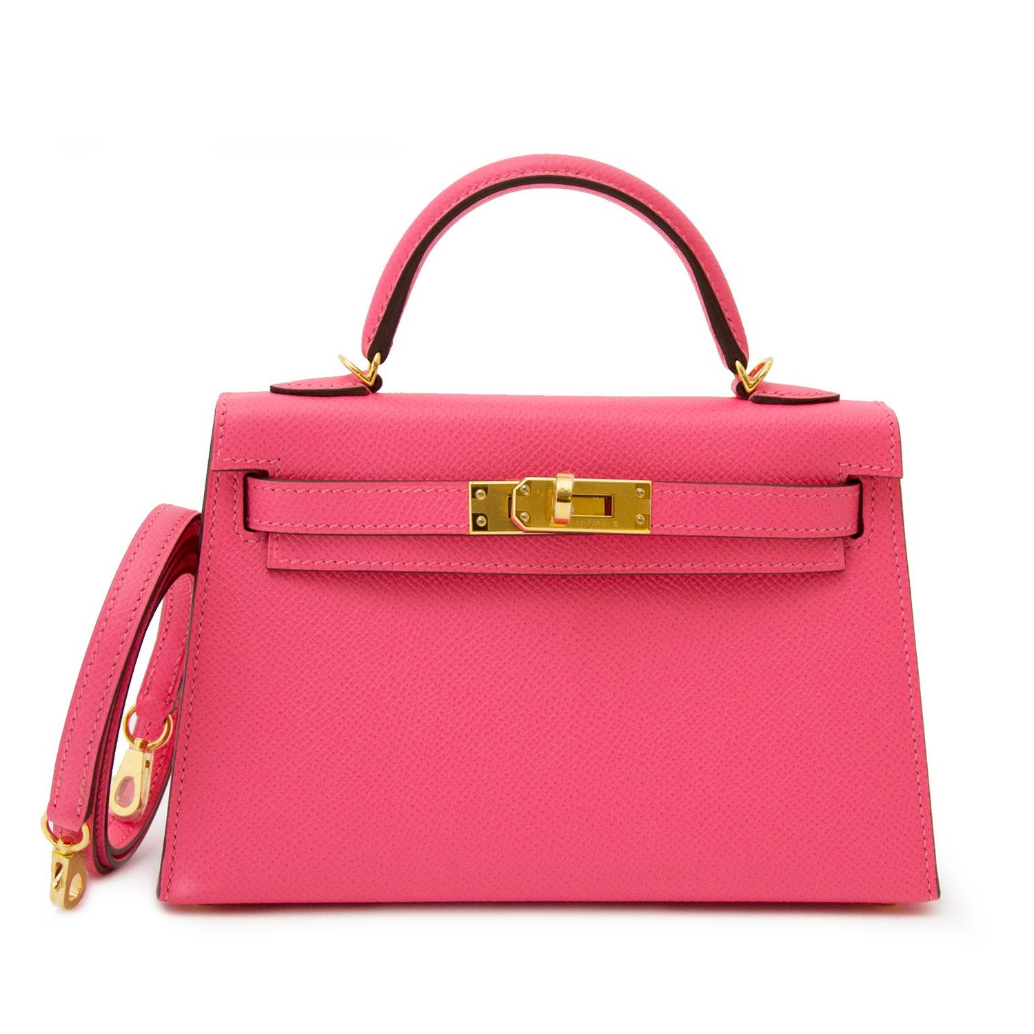 Hermes Kelly Ii Mini Veau Epsom Rose Azalee Ghw Bag At 1stdibs