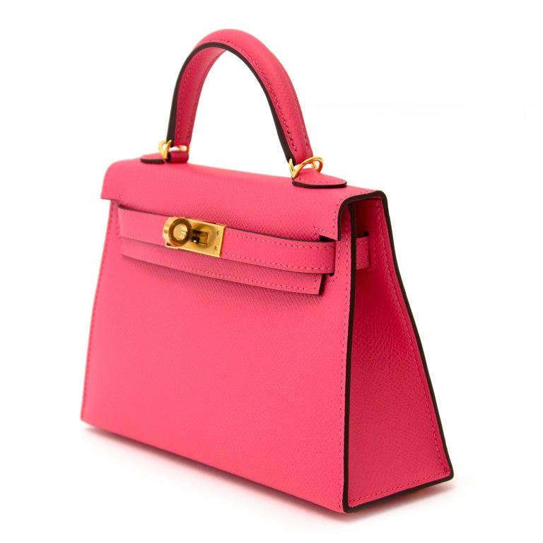 Hermes Kelly Ii Mini Veau Epsom Rose Azalee Ghw Bag At 1stdibs