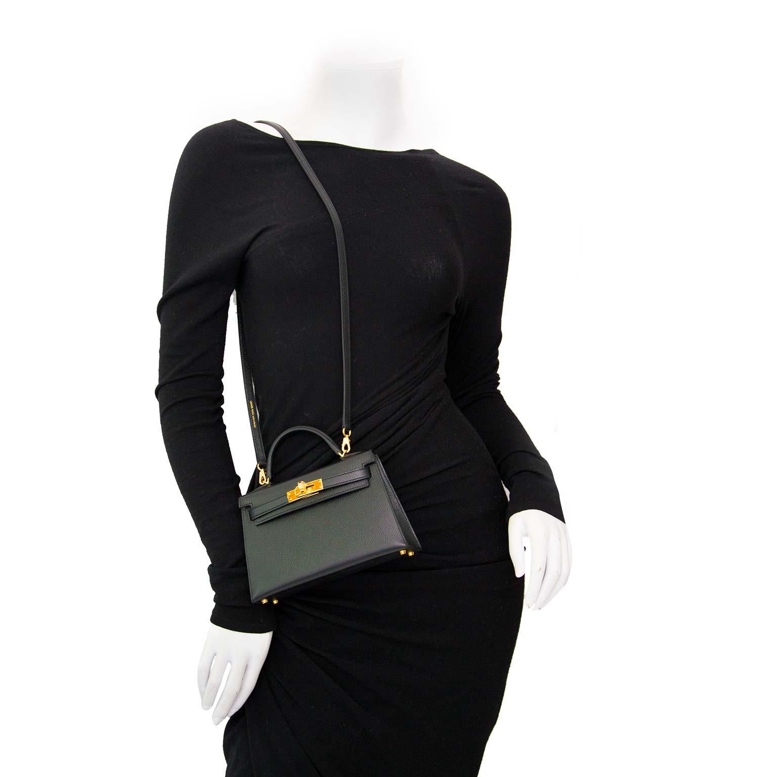 Women's or Men's Hermes Kelly Mini II 20cm black epsom GHW Bag