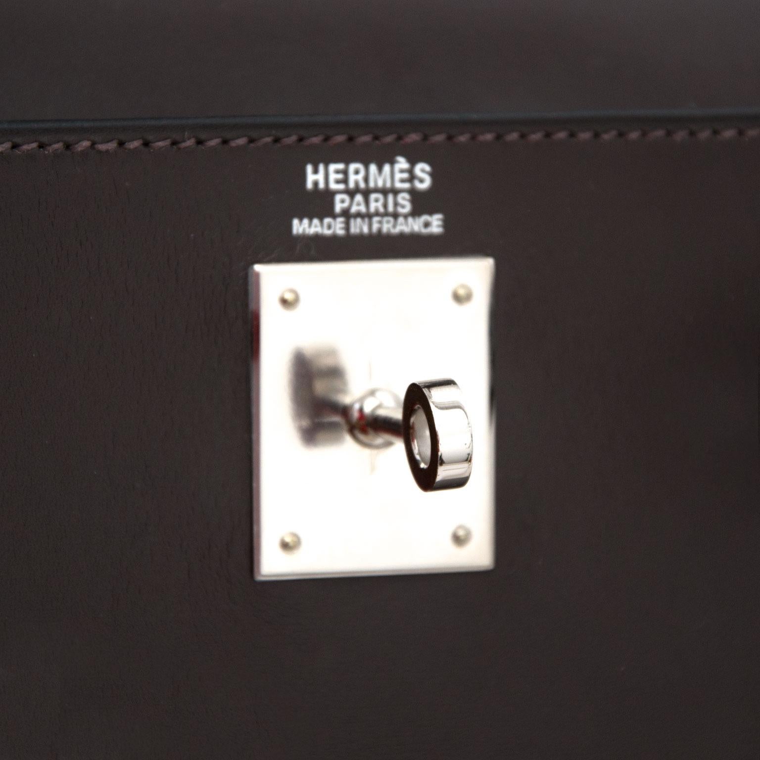Hermes Kelly Chocolate 32  + Strap 2