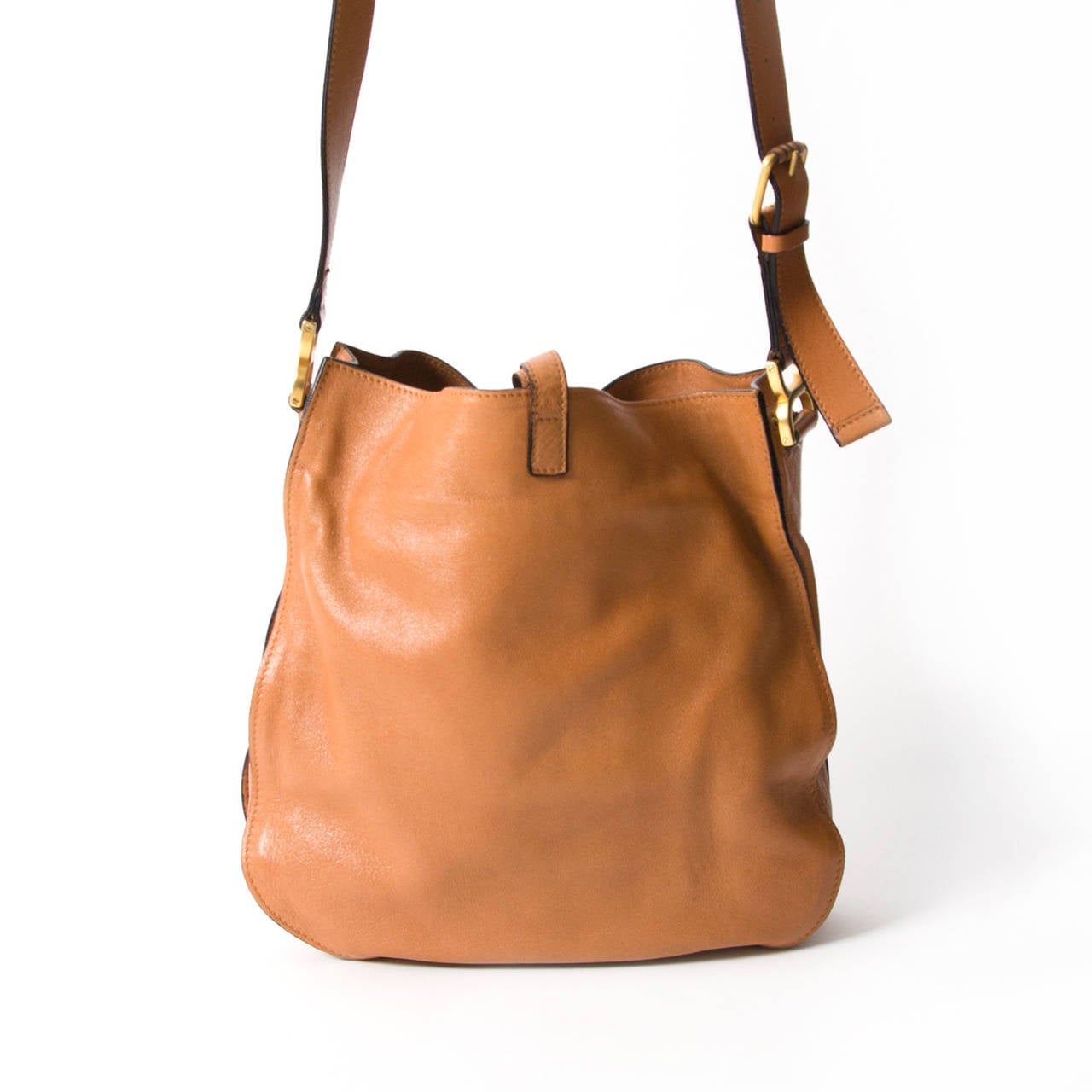 Chloé Cognac Saddle Shoulder Bag In Excellent Condition In Antwerp, BE