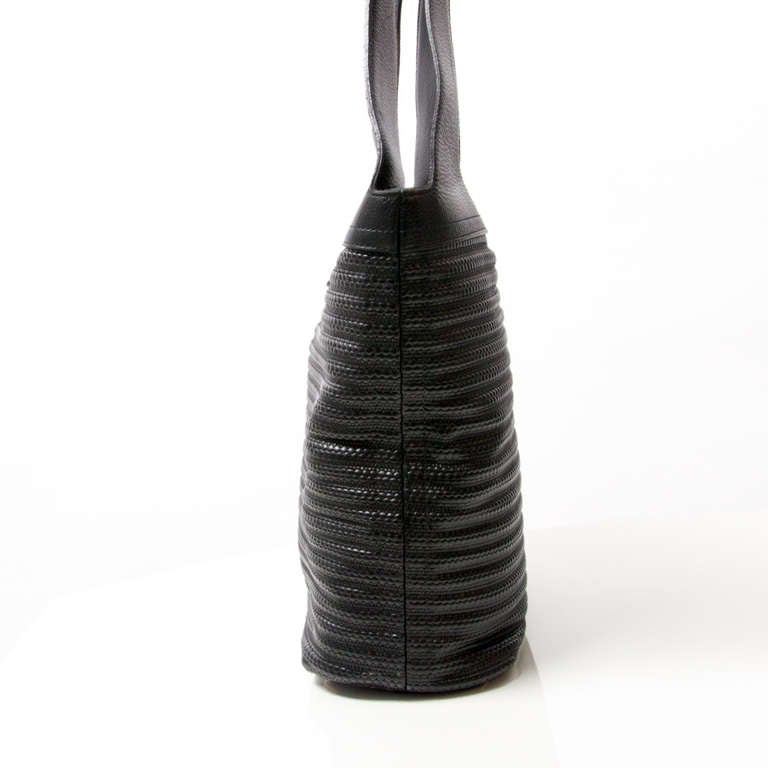 Women's Delvaux Black Toile De Cuir Shoulder Bag