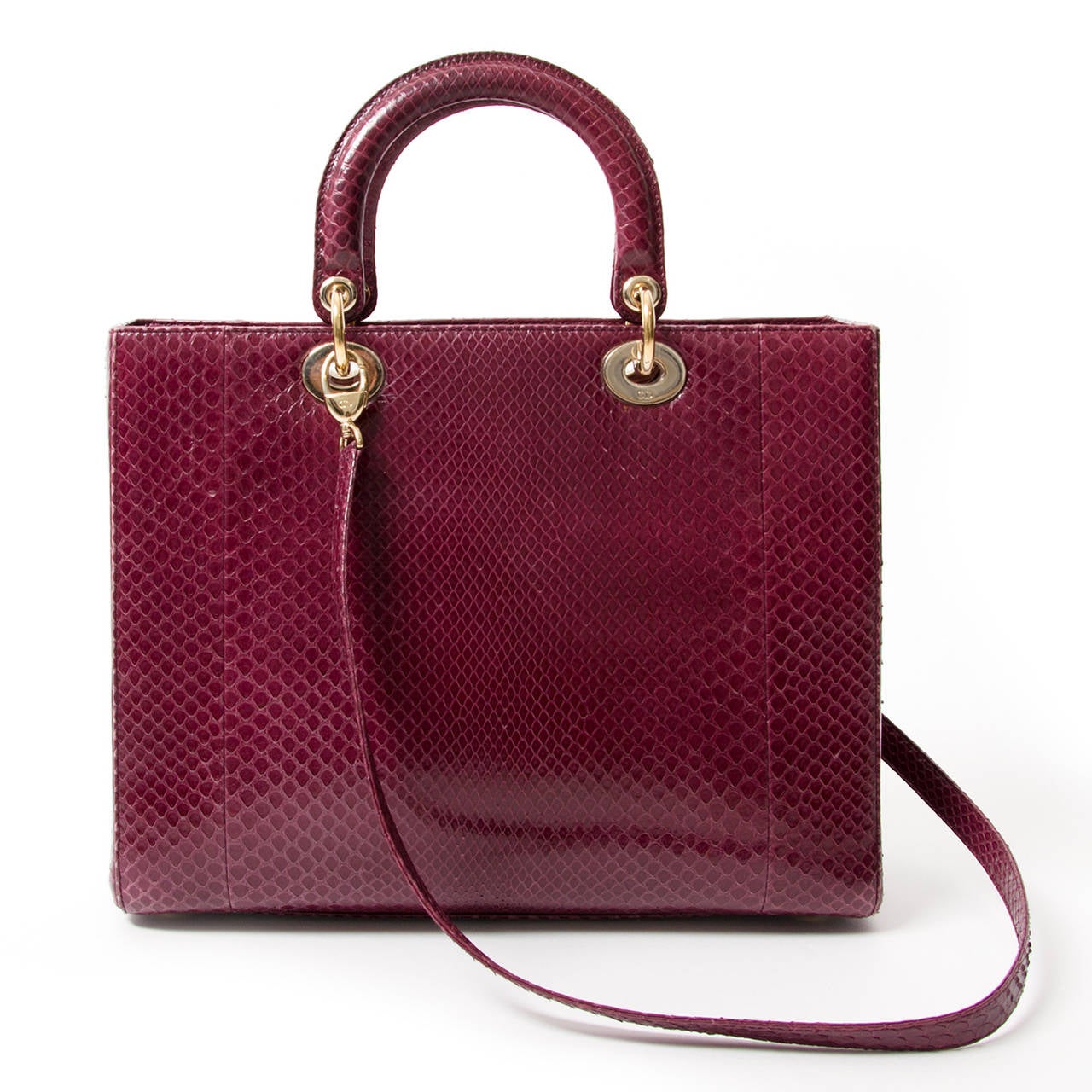 Lady Dior Mauve Python Bag at 1stDibs | lady dior python, lady dior ...