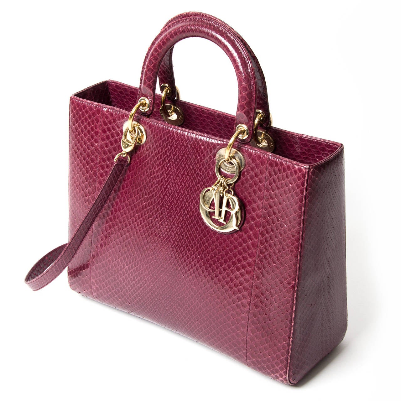 Brown Lady Dior Mauve Python Bag