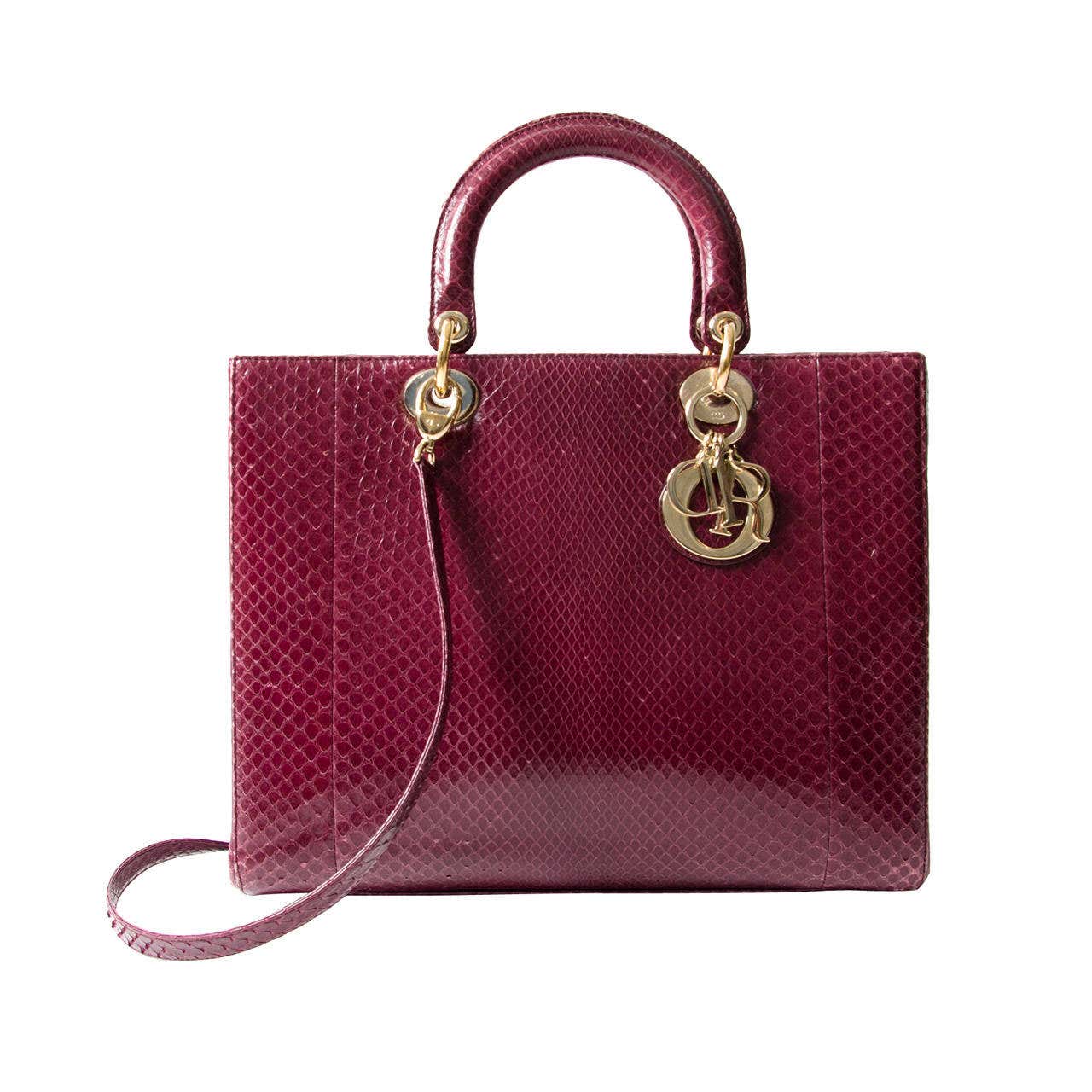 Lady Dior Mauve Python Bag at 1stDibs | lady dior python, lady dior ...