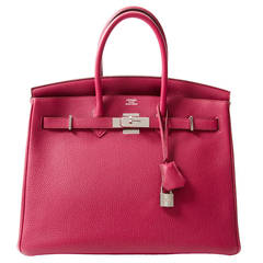 Hermès Birkin 35 Togo Rubis PHW + INVOICE