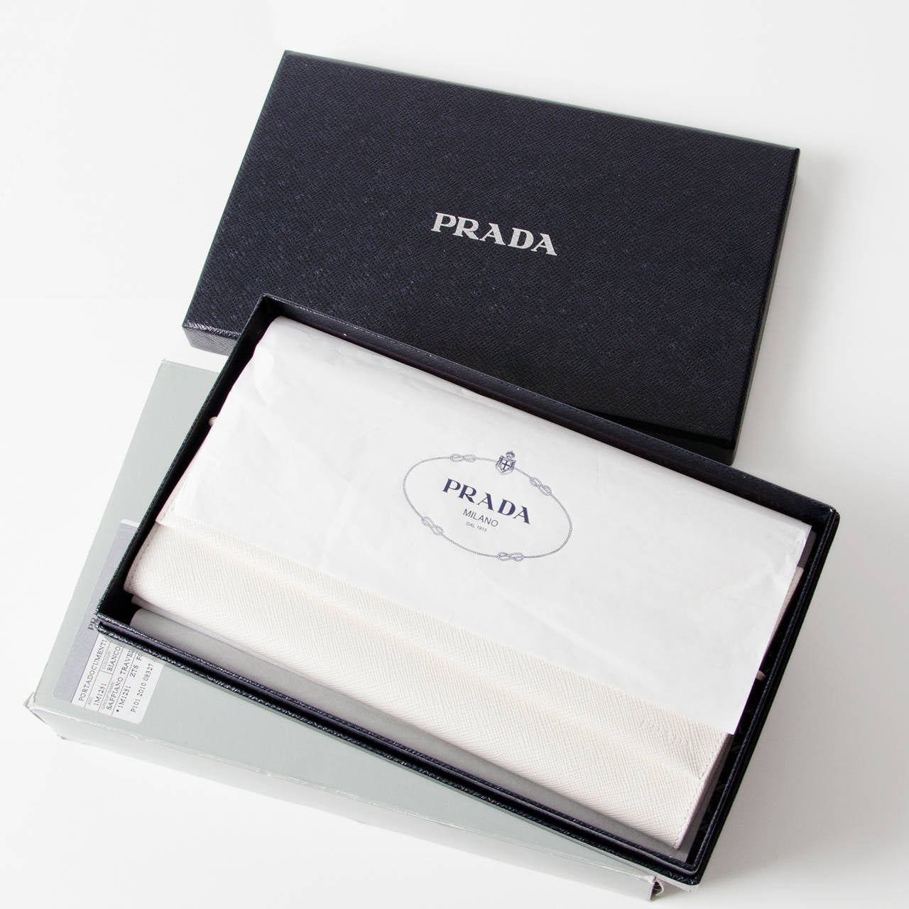 Prada White Leather Document Holder 3