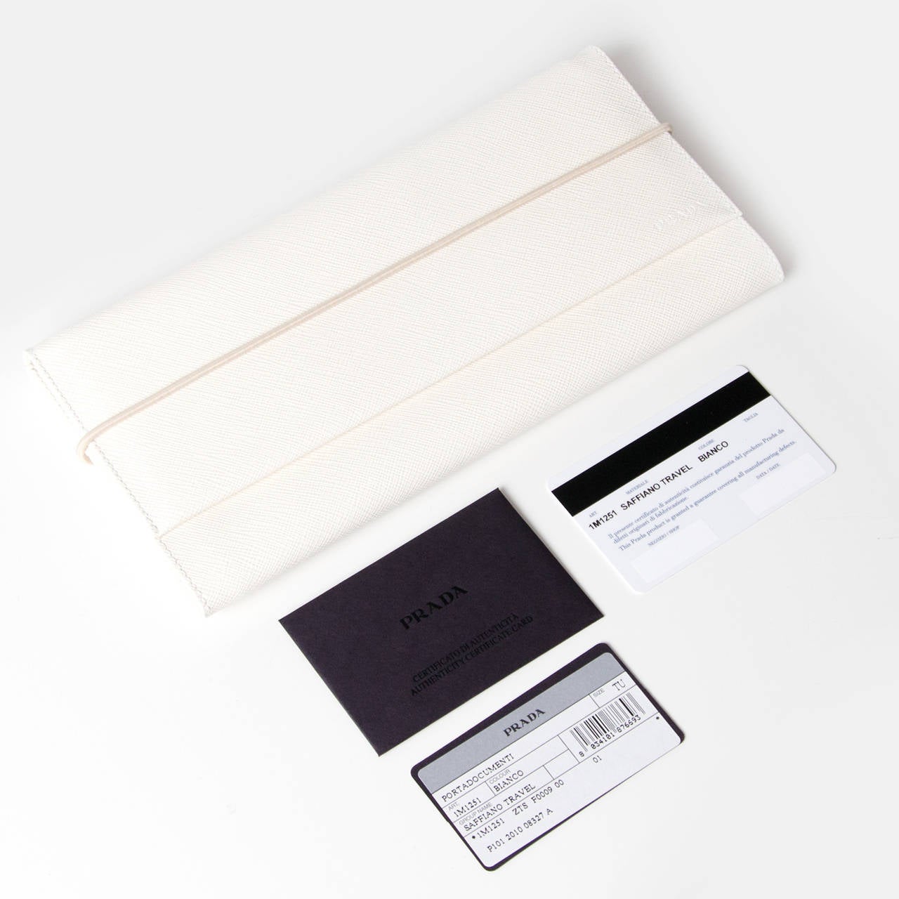Prada White Leather Document Holder 2