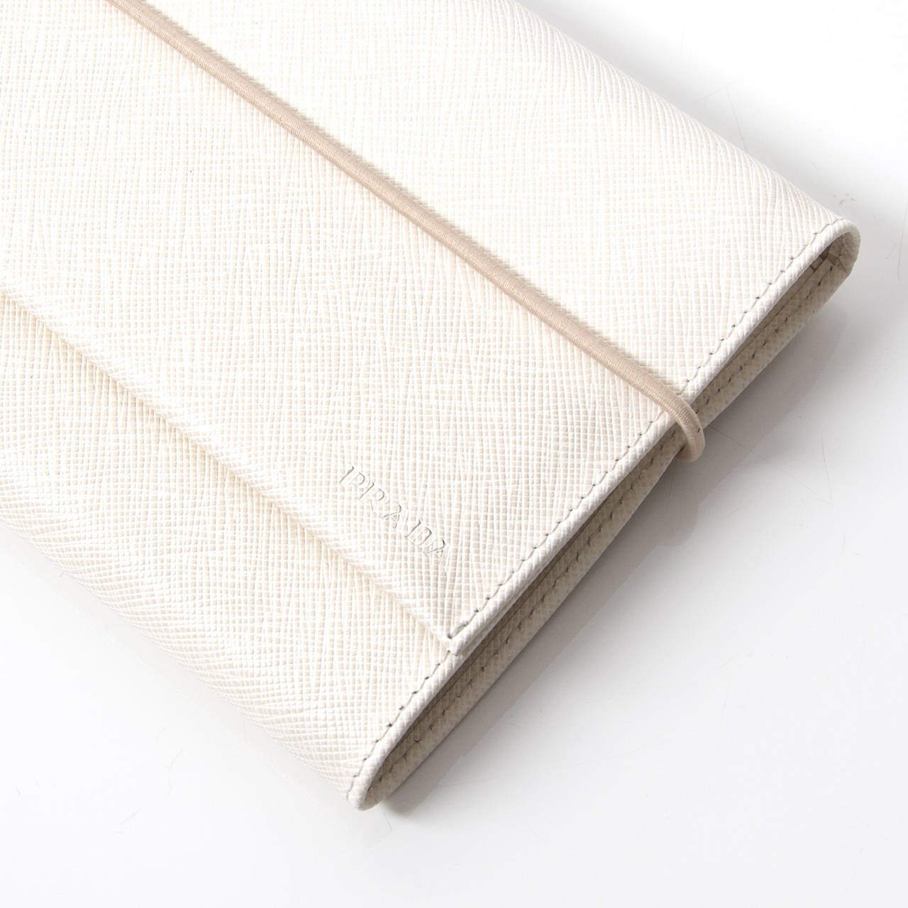 Women's Prada White Leather Document Holder