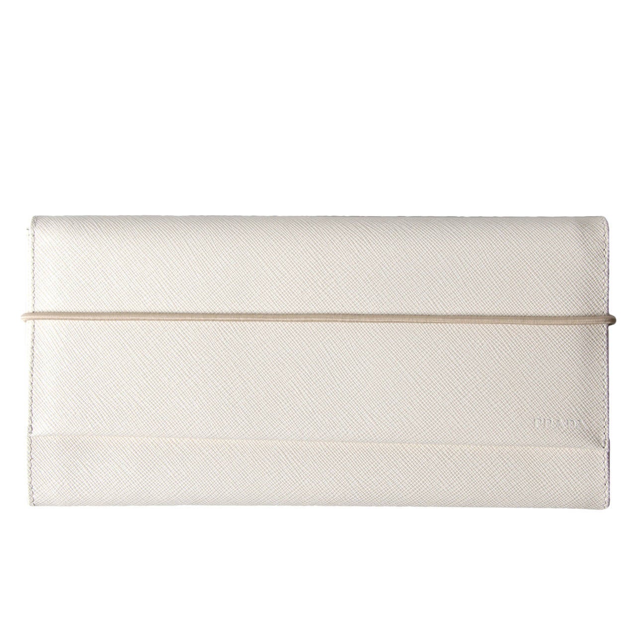 Prada White Leather Document Holder