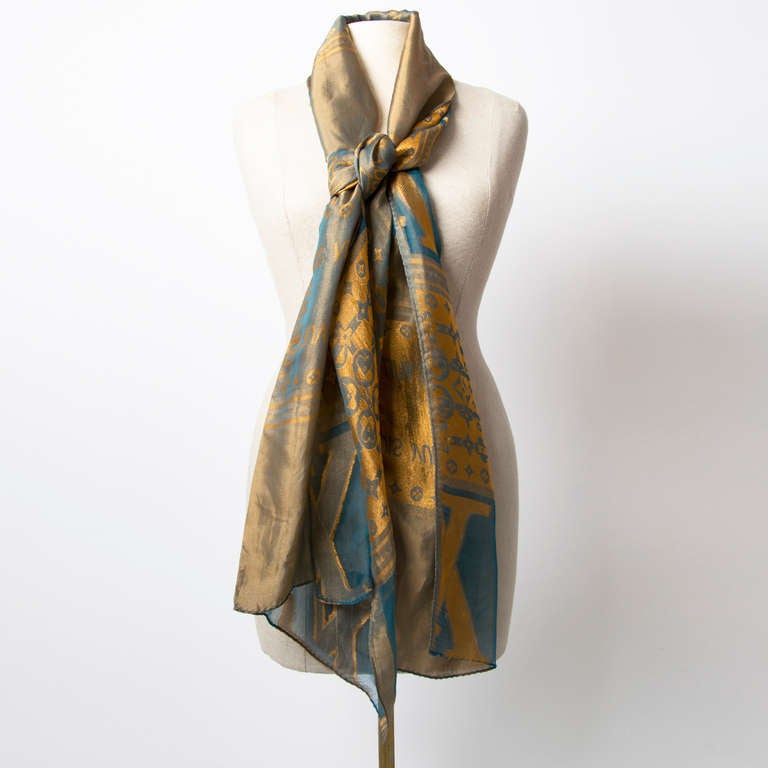 Louis Vuitton Mousseline Silk Scarf In Excellent Condition In Antwerp, BE
