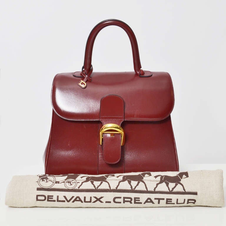 Delvaux Brillant MM Burgundy Bag 1