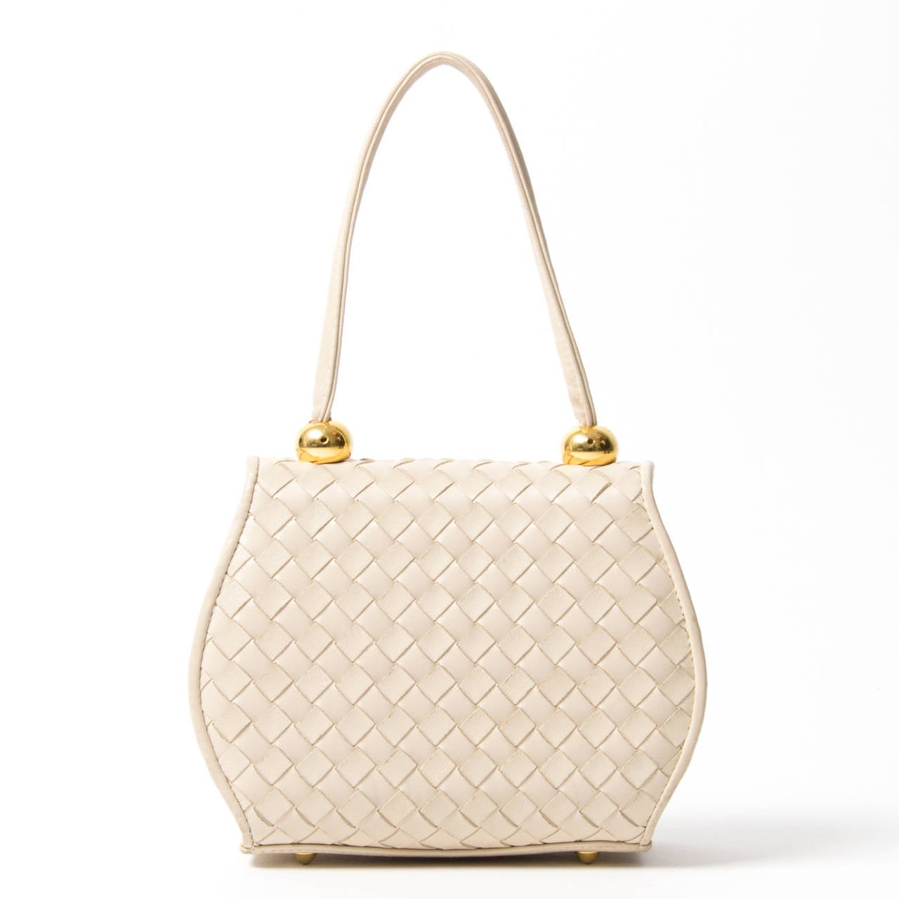 Small Vintage Cream Bag at 1stDibs