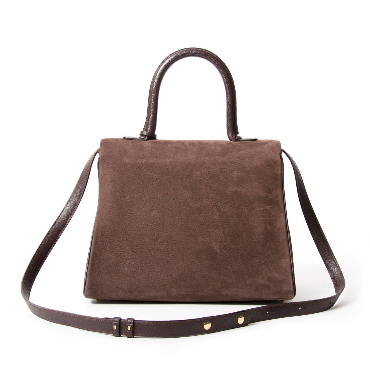 Delvaux Brillant MM Dark Brown Nubuck GHW 1