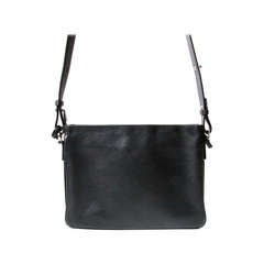 Delvaux Black Leather Crossover Bag