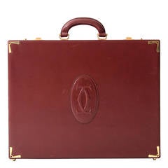 Cartier Vintage Burgundy Briefcase