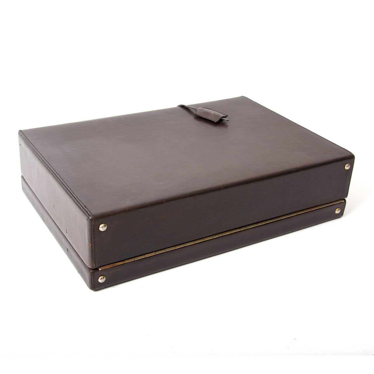 Beige Delvaux Brown Briefcase