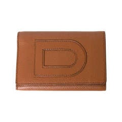 Delvaux Cognac Leather Wallet
